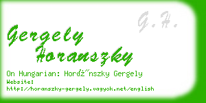 gergely horanszky business card